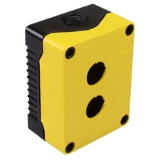 2 Way Yellow / Black Control Station Enclosure 80 x 106 x 53mm IP67
