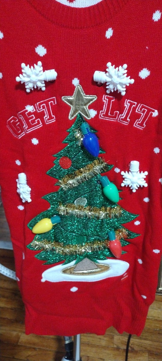 Ugly Christmas Sweater Dress Led Lights | eBay