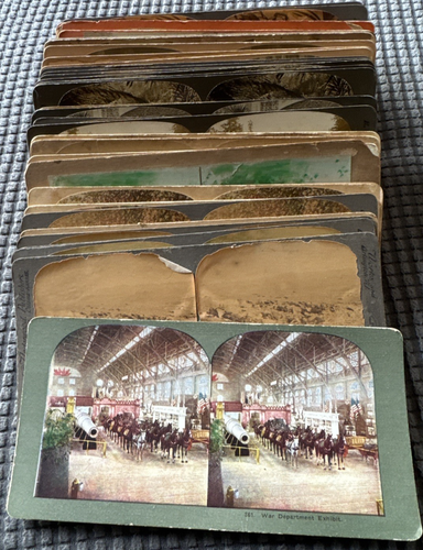 Lot Of 40+ Stereoview Cards-War-Hand Colored-B&W - Nice Mix!