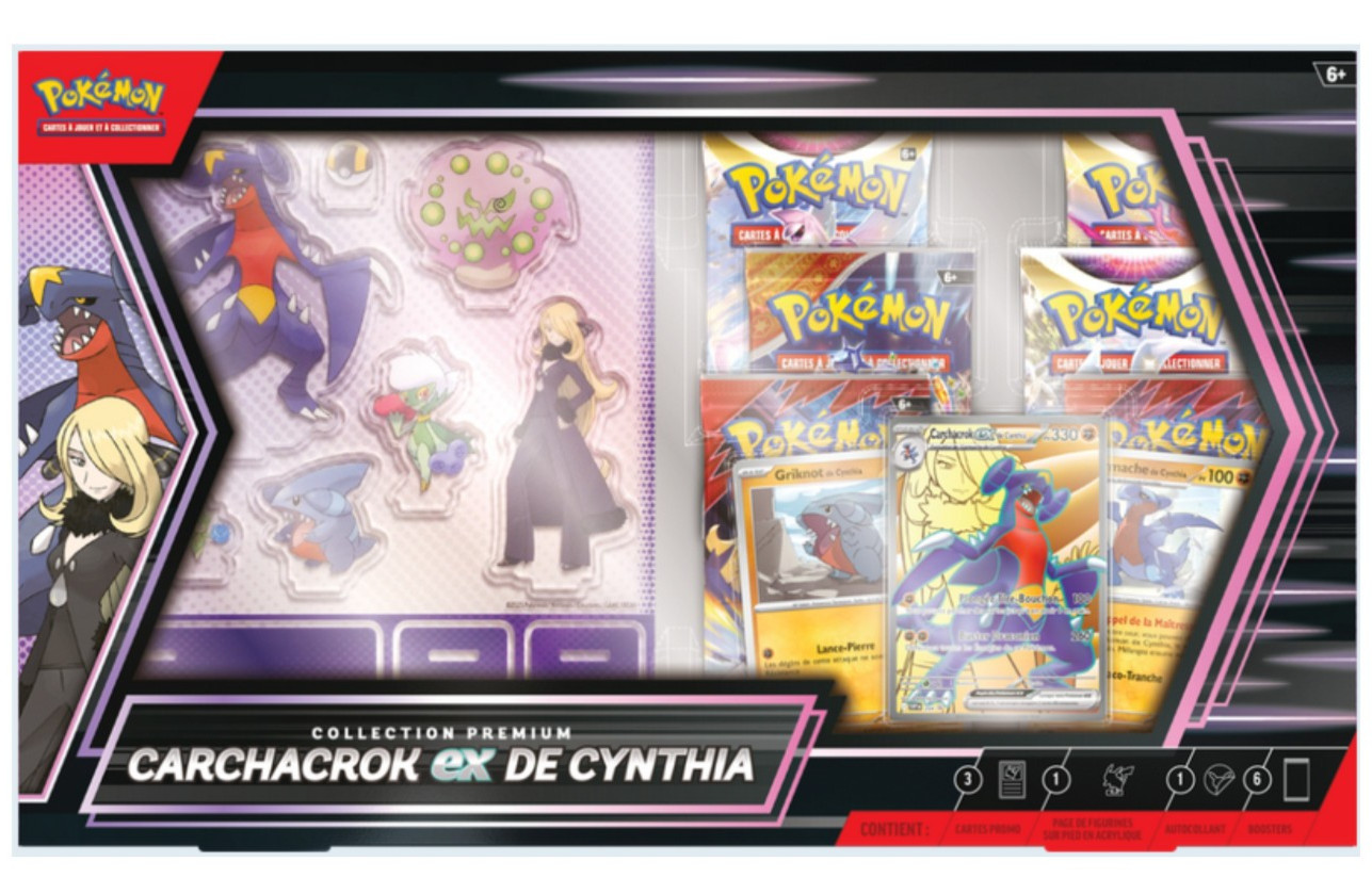 Pokemon Coffret Collection Premium Carchacrok Ex de Cynthia en français