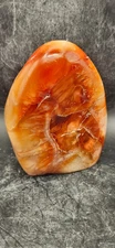 Carnelian agate free-form! 13.4 ounces, 3.3 inches tall, 2.6" wide
