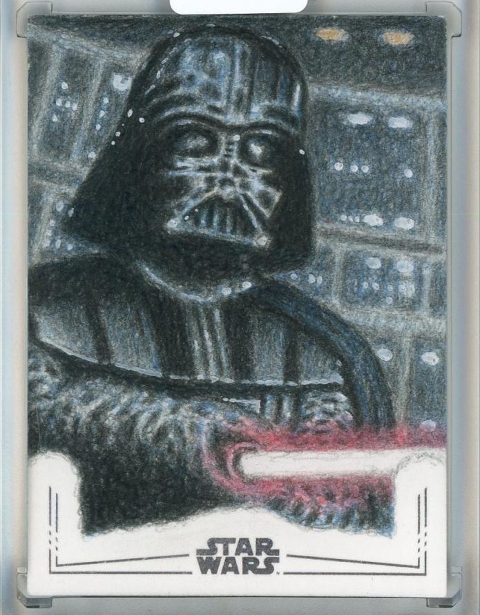 2025 Topps Star Wars Smuggler's Outpost Art by Jesus Suarez Darth Vader Sketch