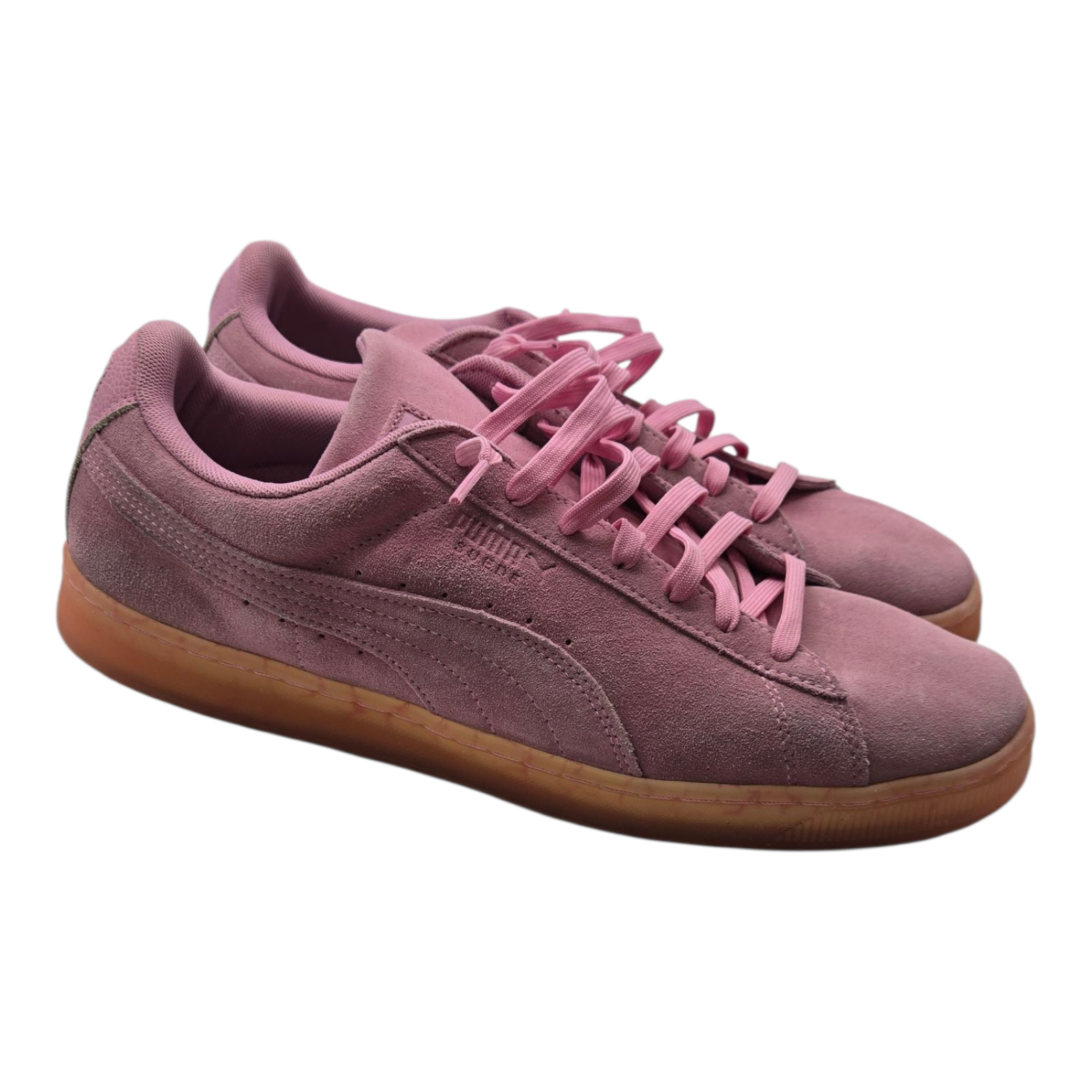 SAOLA Scarpe classiche Puma scamosciate uomo taglia 14 rosa suola gomma 362556 02 sneakers basse