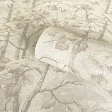 Image of Belgravia Decor Giorgio Tree Beige Metallic Wallpaper Heavyweight Vinyl 8116