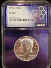 1964 Proof 50c Kennedy Silver Half Dollar Purple Core NGC PF 67 8693533-021💥