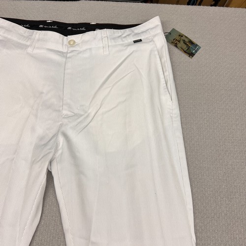 Travis Mathew Pants Mens 36x33 White Pinstripe Chino Golf Stretch New - Picture 3 of 10