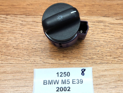   01-03 OEM BMW E39 530 540 M5 Dashboard Headlight Switch Control BLACK