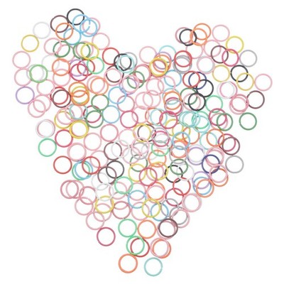  300 Pcs Bunter Farböffnungsring Schmuckbastelbedarf Biegeringe Für Armbänder