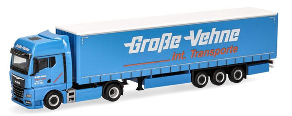 Herpa, Man Tgx Gx 4X2 Mit 3-Achs-AnhäNger Grosse Vehne Int. Transporte, 1/87,...-image