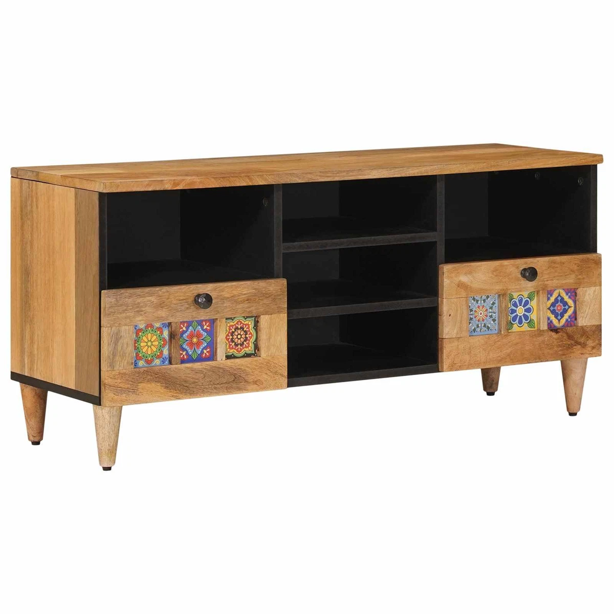 FineBuy Credenza Bianca 90x75x30 cm con Un cassetto e Tre Ante Soggiorno Moderna | Design Madia Cucina e Ingresso | Sideboard Corridoio