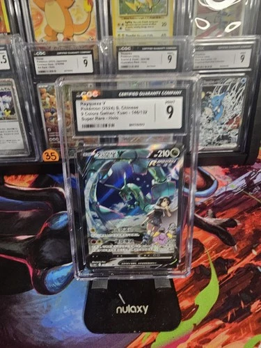 CGC 9 Mint Pokemon Rayquaza V 9 Colors Gather Chinese Super Rare #146
