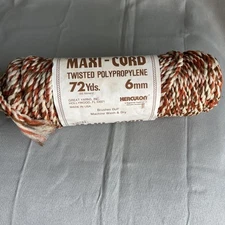 Macrame Maxi Cord Twisted BEIGE High Gloss Polypropylene 100 Yards Skein New
