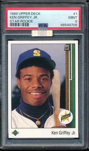 1989 Upper Deck Ken Griffey Jr RC #1 PSA 9 - Mariners - MBA Silver sticker