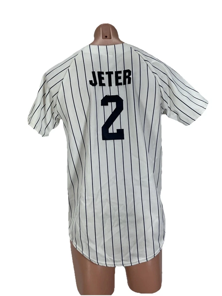 Camiseta para mujer vintage Y2K Majestic Derek Jeter New York Yankees #2 XL cosida Foto 2 de 4
