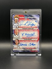Hidalgo Koval Citron 2024-25 Bowman Best U Red Mosaic /5 Triple Auto Notre Dame