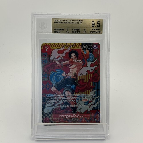 Portgas Ace SP SR Alt Art OP02-013 English EN One Piece BGS 9.5