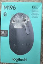 Graphite Logitech New M196 Lightweight Bluetooth Wireless Optical Mouse Compact