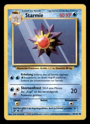 Pokemon Starmie 64/102 Base Set Deutsch