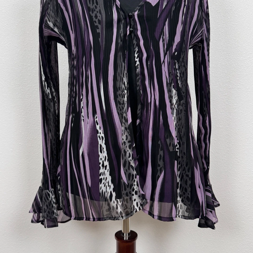 Top de Colección Fred David para Mujer XL Púrpura Arruga Bruja Moody Hada Grunge Capricho Foto 3 de 4