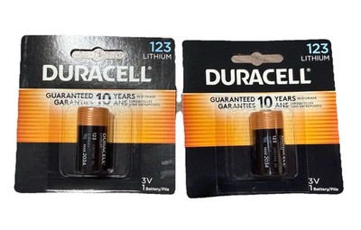 2-Duracell Procell Batteries, 123 Lithium Cell 3V