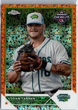 2023 Topps Pro Debut Chrome Orange Mini-Diamond Refractor /25 Logan Tanner