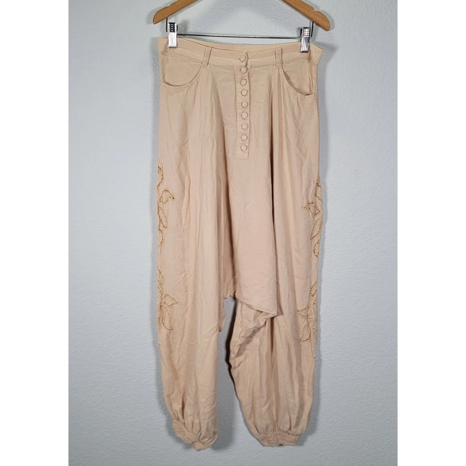 One Teaspoon Embroidered Harem Pants Boho Button Fly Extra Extra Small XXS - Image 2 of 4