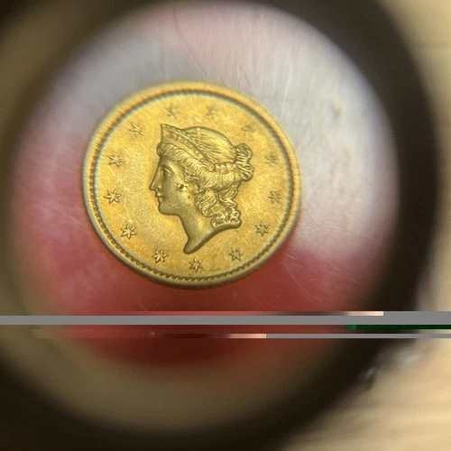 Incredibly beautiful 1849 Liberty “GOLD” $1 coin In very HIGH GRADE