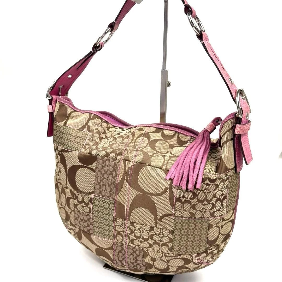 Coach Patchwork Shoulder Bag Pink Bags & Handbags for Women for