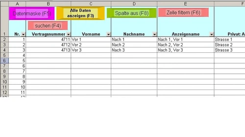 Excel-Tuning Adressverwaltung / Kundenverwaltung (Excel)