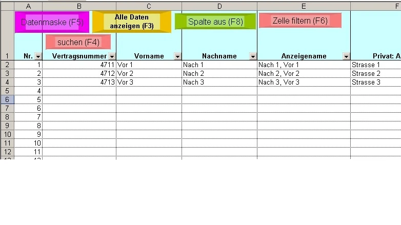 Excel-Tuning Adressverwaltung / Kundenverwaltung (Excel) - Bild 1 von 1