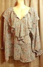 summer floral ruffle blouse