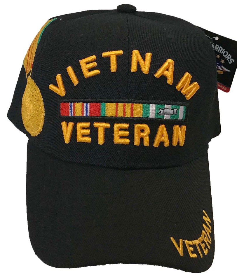 Air Force Vietnam Veteran With Ribbons Baseball Cap. Navy Blue. Made In USA 618020812550 - Foto 8