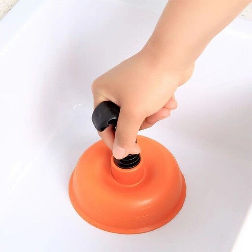 Sink Bathroom Plunger Unblock Stubborn Drains Suction Plunger Short Handle 12cm - Picture 5 of 6