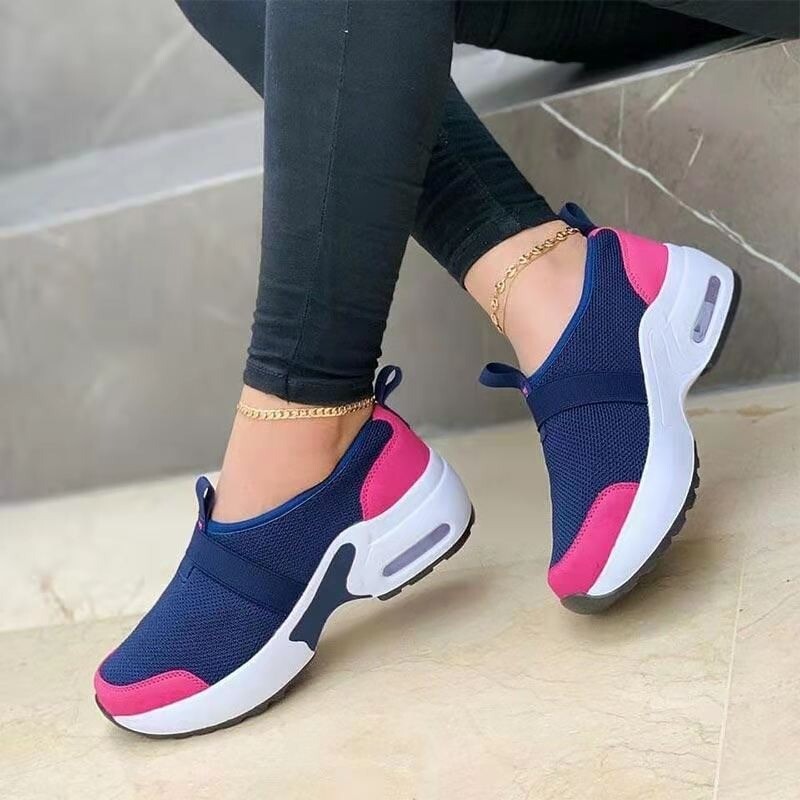Women's 2022 Zapatillas Mujer Fashion Mesh Wedge Casual Shoes - Main Image