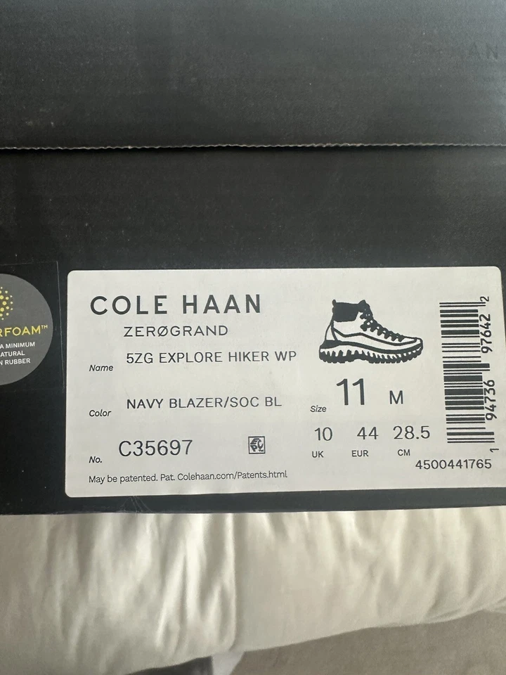 Cole Haan Mens 11 Zerogrand Explore Hiker Waterproof Boots. Brand New - Image 4 of 4