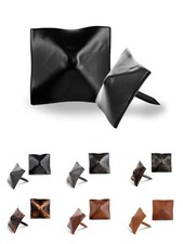 25 Pack 1" Square Pyramid Door Clavos Decorative Nails Rustic Hammered Iron