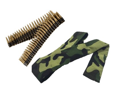 Army Bullet Belt Fancy Dress Rambo Accessory Military With Army