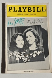 MO GAFFNEY and KATHY NAJIMY SIGNED Broadway Playbill Afterbirth greatest hits