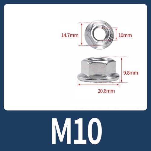Flanged Nuts A2 Stainless Steel Nylon Insert Non Serrated Locking Nuts M3-M12 - Picture 12 of 13