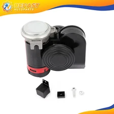 130DB Electric Dual Tone Compact For Motorcycle Yacht Boat SUV Air Horn 12V