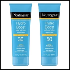 Neutrogena Hydro Boost Water Gel Lotion Sunscreen SPF 30 or 50 3oz YOU CHOOSE