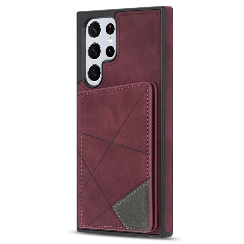 Leather Case for Samsung S22+/S21+ Ultra/S20+ FE Flip Card Holder Back Cover - Image 3 of 4