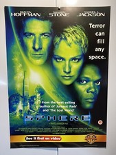 Sphere. Dustin Hoffman. Sharon Stone. Original UK Video Poster.