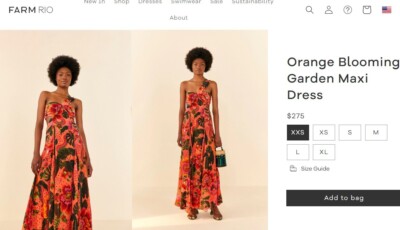 FARM Rio Orange Blooming Garden Maxi Dress, Silky Viscose Sold Out Small OP  $275 | eBay