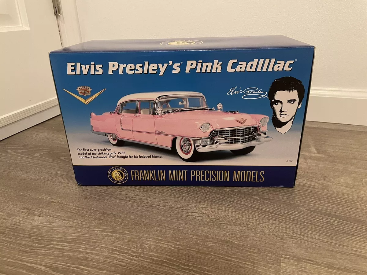 Franklin Mint Elvis Presely s Pink 1955 Cadillac 1 24 Scale Model Unopened Box