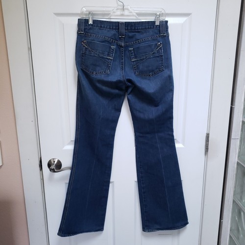 Gap Blue Medium Wash Denim Ultra Low Rise Bootcut Jeans Womens 6 - Picture 3 of 5
