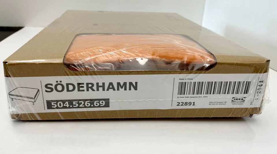 Cubierta otomana/reposapiés Ikea SODERHAMN, naranja Samsta 504.526.69 - NUEVA Foto 3 de 4