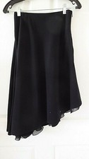 Authentic France Chanel Boutique Black light wool Skirt Size 36, Front slit