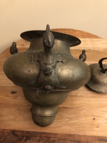 Antike japanische Bronze Räuchergefäß Räuchergefäß Figur Personen - Bild 6 von 9