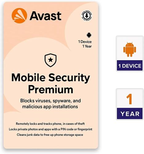 Avast Mobile Security 2024 1 Device 1 Year - Picture 1 of 1